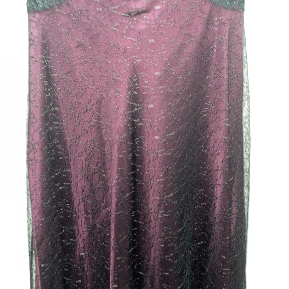 Badgley Mischka Beaded Black Lace Silk Halter Mermaid Evening Gown size 10 - Picture 3 of 11